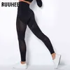 RUUHEE Seamless Leggings Women 2021 Yoga Pants Hollow out Workout Sportswear FitnessHigh Waist Leggings Gym Leggings Girl H1221