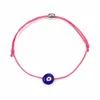 Catena a maglie per bracciale Evil Blue Eye per donna Braccialetti regolabili con cordino nero rosso fortunato Gioielli fatti a mano di nuova moda