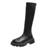 Bottes Hiver Femmes Chaud Fourrure Gazon Neige Genou Hautes Chaussures Mode Long Confortable Décontracté