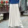 Katoenen linnen yoga wide poot broek dames plus size losse casual vintage meditatie voor vrouw broek 210428