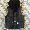Mäns västar kostym Vest Black Plaid Herringbone ull Tweed Retro Tooling Waistcoat Plus Storlek för Grooms Kostymer Bröllopsklänning
