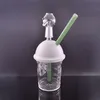 7.5 pouces verre tasse eau bang tuyau narguilé concentré Dab plates-formes pétrolières recycleur Bubber tuyau d'eau avec dôme clou 14mm verre brûleur à mazout tuyaux