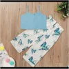 Sets Baby Baby Maternity Drop Delivery Braces TopsWide Trousers Outfits Summer 2021 Kids Clothing For Boutique Fashion 14T Li3861385