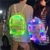 Estilo mochila PVC impermeável saco de escola transparente moda com mochilas leves de alta qualidade grande capacidade sólida clara