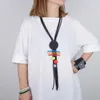 Colares pingentes Goth estilo estranho multi camada colar colorido womens arco-íris de madeira grânulos de madeira gótico corpo jóias decoração