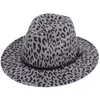 Męskie damskie kapelusz dla kobiet Mężczyźni Leopard Fedora Kapelusz Kobieta Mężczyzna Fedoras Casual Filc Kapelusze Kobiet Mężczyzna Panama Cap Jazz Top Caps