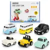 8 pezzi carino mini pressofuso in lega per auto tirare indietro veicoli modello giocattolo in metallo adorabile taxi colorato per regalo per bambini