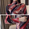 Autumn Fashion Print Blouse Plus Size Long Sleeve Women's Stand Collar Elegant Shirts Blusas Mujer De Moda1085 210518