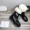 Högkvalitativ 2021 Kvinnors Skor Designer Stövlar Fur Furry Luxury Heels Vinter Boot Kvinna Booties Heel Läder Kvinnor Knight Work Safety Motorcykel Rain Fashion Snow