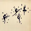 34 pièces/ensemble 3D acrylique miroir Surface autocollant mural Ballet danse filles conception pour salle de danse maternelle décoration murale 60067 210615