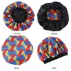 Mulheres Extra Grande Caps Cetim Bonnet Africano Cópia Tecido Ankara Cuidado Cabelo Night Dormir Cap Senhoras Turban Bandanas Dupla Camadas