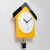 Väggklockor Creative Fashion Living Room Clock Acrylic Mute Digital Simple Square Cucko Single Face