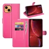 PU lederen portefeuillevallen magnetische soft tpu flip phone voor iphone 13 12 pro mini 11 xs max xr x 8 7 6 plus kaart slot mannen vrouwen effen kleur mode kickstand cover