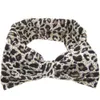 2022 Ny stil Infant Baby Girls Print Leopard Headbands Toddler Bomull Bow Headwear Bebor Percision Hårtillbehör