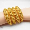 Bangle Arab National Armband Round Open Hollow Flower Design Luxe Gouden Manchet Algerijnse Bruid Bruid Gift