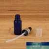 10ピース/ロットプロモーション空15ミリリットルガラスローションポンプボトル女性化粧品高品質コンテナ青いポットシルバーキャップ詰め替え可能