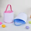 Blank Easter Basket Kid Diy Easters Egg Bucket Party Candy Tote Påsar Dekorativ Halloween Julklapp Bag1346014