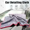 Chiffon de nettoyage de serviette en microfibre 60*90 1200GSM, pour sécher le lavage et les détails du tissu, lavage de voiture et cuisine