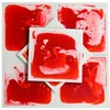 Art3d Liquid Sensory Floor Decorative Tiles, 30x30cm Square, Red, 1 Tile