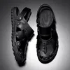 Men Leather For Sandals Genuine Roman 39 Hollow Lightweight Breathable Casual Shoes Summer Outdoor Gladiator Sandalia Masculina 23656