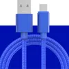 1m 젯 나일론 패브릭 패스트 충전 3A USB TYPE-C 마이크로 USB 충전 및 삼성 Huawei Xiaomi Oppo Vivo 용 전송 데이터 케이블