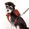 Собака ошейники поводки мультфильм сундук ремешок домашний закусок наружный портативный рюкзак щенок поводка набор собак домашних животных аксессуары