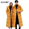 Coed Winter Cold resistant Down Jacket -30 Haute Qualité Hommes Femmes X-LongWinter) Warm Fashion Brand Red Parkas 5XL 211206