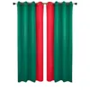 Curtain & Drapes 2 Panels Christmas For Living Room Bedroom Decoration Blackout Curtains Contrast Window Red Home Textile