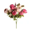 50cm rosa peônia de seda artificial flores grande ramalhete arranjo flor falso branco diy home hotel festa decoração de casamento guirlanda