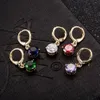 Boucles d'oreilles transparentes en cristal multicolore pour femmes, bijoux de personnalité, larmes d'amour pour femmes, mariage