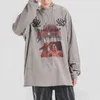Palyaço Joker Grafik Gotik Tişört Punk Goth 2020 Bahar Uzun Kollu Boy T Gömlek Erkekler Giyim Hip Hop Streetwear Y0323 Tops