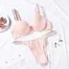 Hemligheter för sexiga kvinnor heta bikini thong underkläder kvinnors trosor justerbara push up bh set brev rhinestone underkläder sätter x0526