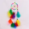 Оптовая продажа 1 шт. Dreamcatcher India Style Style Handmade Dream Catcher Net с перьями Ветер Chimes Подвесные CARFT 2124 V2