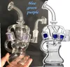 24cm 키가 큰 물 담뱃대 재활용자 봉 Glass Bong Water Pipes Oil Dab Rig