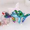 Coda di sirena per bambini Hairhoop Bomboniera per bambini adorabili Fascia per capelli Accessori per capelli fatti a mano riflettenti con paillettes colorate T9I001326