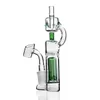 Kleine Bong-Wasserpfeifen, Wasserpfeifen, dicke Glaswasserbongs, Perkolator-Wasserpfeifen, Recycler-Dab-Rigs mit 14-mm-Banger