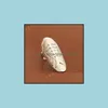 Jewelryfashion Fossil Alloy Gold Sier Fish Bone Band Women Statement Jewelry Finger Nail Art Sticker Rings Drop Delivery 2021 N7Zka