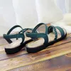 Summer fairy style women's sandals, low-top, low-heeled shoes, open-toe beach shoe, comfortable and cool, flip-flop size 35-40