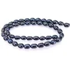 Unieke S Jewellery Store, zwarte zoetwater gekweekte losse kralen, 5-6mm rijst echte parel sieraden, LC3-106