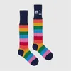 Chaussettes en coton respirantes pour femmes, accessoires de haute qualité, mode, impression de lettres, couture douce, bas de couleur, offre spéciale