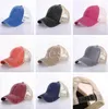 8 Colors Ponytail Hats Men Woman Washed Mesh Baseball Cap Outdoor Sports Adjustable Sun Protection Net Caps DB758