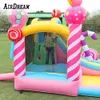 Inflatable Bouncy Castle for kids 3.7x2.6x2M Jumping Castles Bouncer blow up Bounce House With Slide Children Fun Play