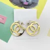 Luxusdesigner Ohrringe Ohrstolder Marke 18K Gold plattierte Designer Geometry Doppelbuchstaben Frauen Ohrring Hochzeitsfeier Jewerlry Classic Style ER0338-ER0339