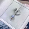 Moissanite Küpe Simple Lady Diamond 925 Ayar Gümüş Testpopular Tavsiye 18K Altın Kaplama Küpe Geçebilir