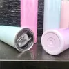 Süblimasyon Düz 20 oz UV Renk Değiştirme Tumbler Parlayan Koyu Paslanmaz Çelik Tumblers Çift Duvar Vakum Bardak Su Şişesi İçme Bardak B3