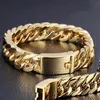 Men Heavy Effects Light Metals Curb Chain Bracelet Sand Blast Banglemen Hip Hop Rock Bracelet Fashion Jewelry Pulse Chain Bangle gift