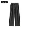 IEFB Herenkleding Casual Wide Leg Pak Broek Losse Straight Broek Lente Koreaanse Trend Mode Broek Zwart Grijs 9Y5995 210524