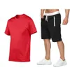 Męskie dresy letnie ubrania odzież sportowa Dwuczęściowy zestaw t shirt spodenki marki ubrania odzież męski dymu sportów sportowych Y950 Y0831