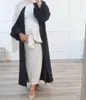 민족 의류 Eid Abaya Kimono Satin Dubai Abayas 여성을위한 거품 슬리브 무슬림 히 자브 드레스 일반 모로코 Kaftan 터키 이슬람