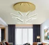 Modern Gold Chandelier Petal-Shaped Living room Villa Duplex Building Large Home Hall Nordic Restaurant Lighting